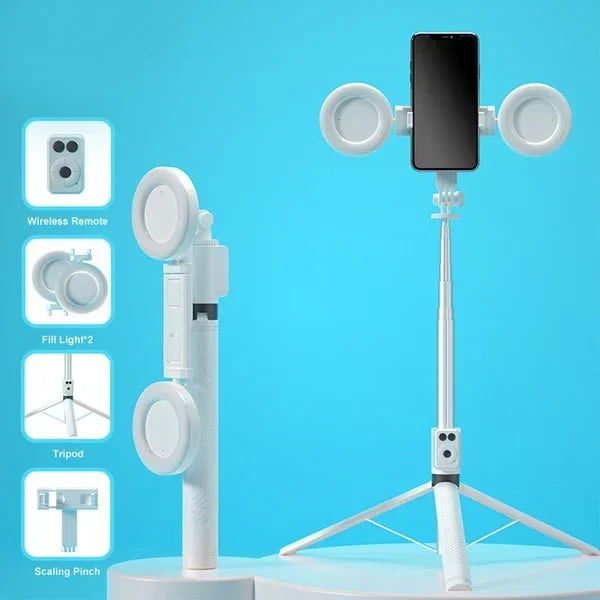 🔥Gorąca wyprzedaż 50% ZNIŻKI🎁Nowy wielofunkcyjny ulepszony telefon teleskopowy selfie stick i statyw