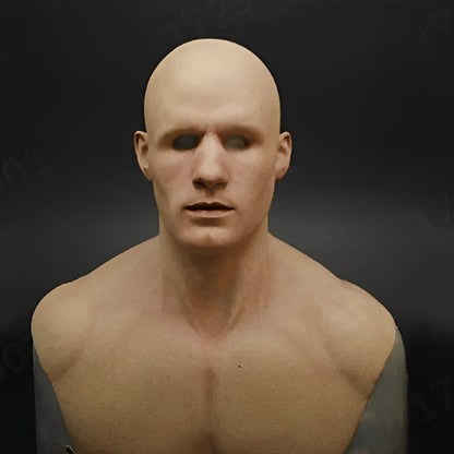 Realistyczna Maska Starego Człowieka – Maska Lateksowa na Halloween i Cosplay z Ruchomą Mundą