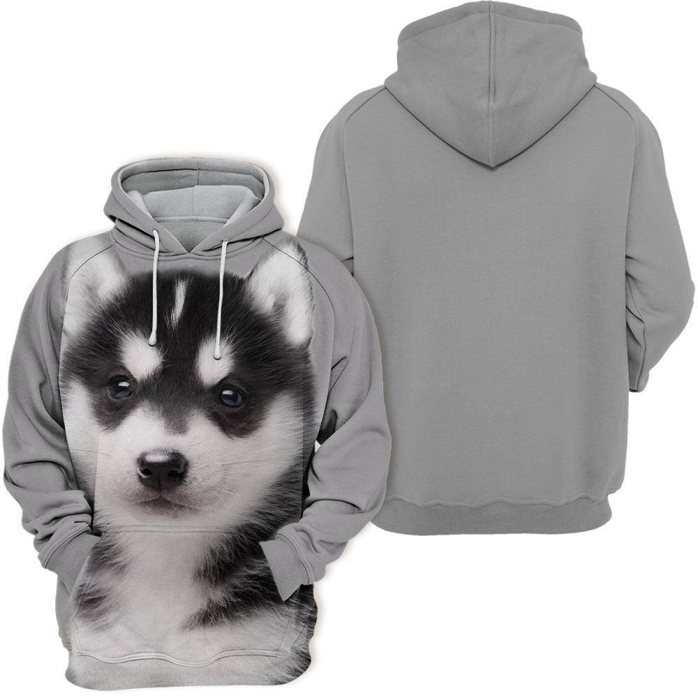 Unisexowy Kaptur Honden | Uroczy Szczeniak Alaskan Husky