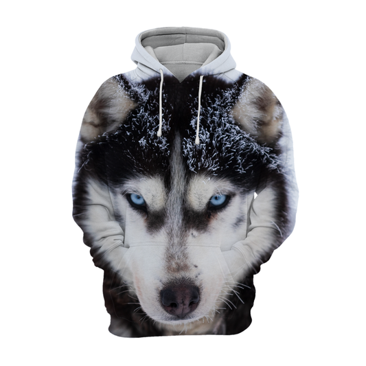 Unisexowy Kaptur dla Psów | Alaskan Husky Śnieg