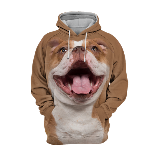 Unisexowy Hoodie dla Psów | Śmiech Angielskiego Buldoga