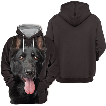 Unisexowy Kaptur dla Psów | Owczarek Niemiecki Czarny