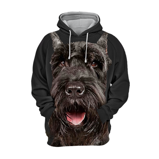 Unisexowy Hoodie dla Psów | Giant Schnauzer Szczęśliwy