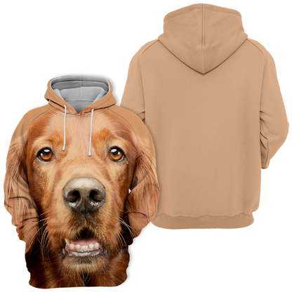 Unisexowy Kaptur dla Psów | Uroczy Irish Setter