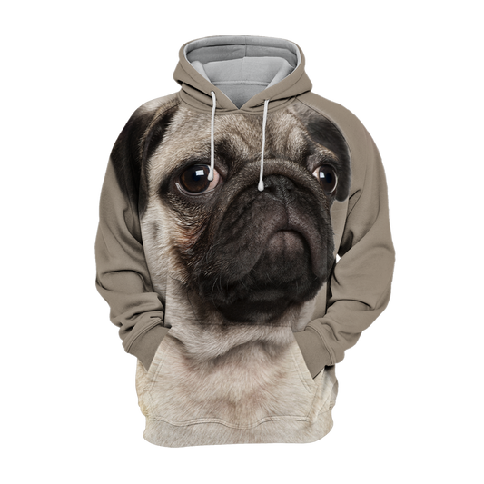 Unisexowy Hoodie dla Psów | Pug Cichy