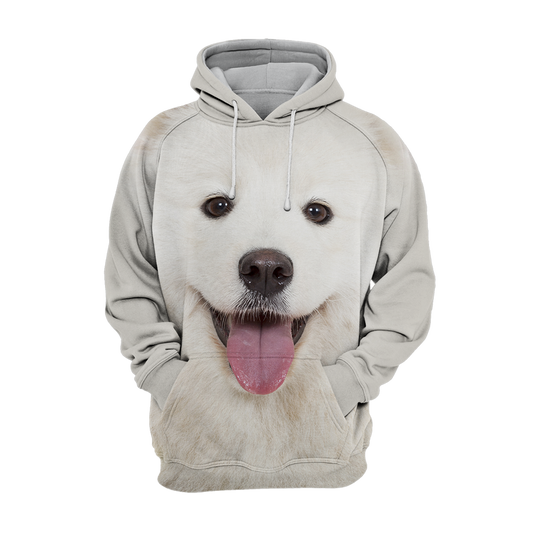 Unisexowy Hoodie dla Psów | Samojeed Happy