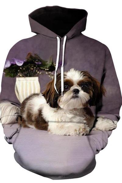 Unisexowy Kaptur dla Psów | Szczenięta Shih Tzu