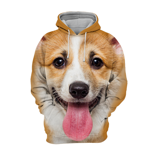 Unisexowy Kaptur dla Psów | Uśmiech Szczeniaka Welsh Corgi