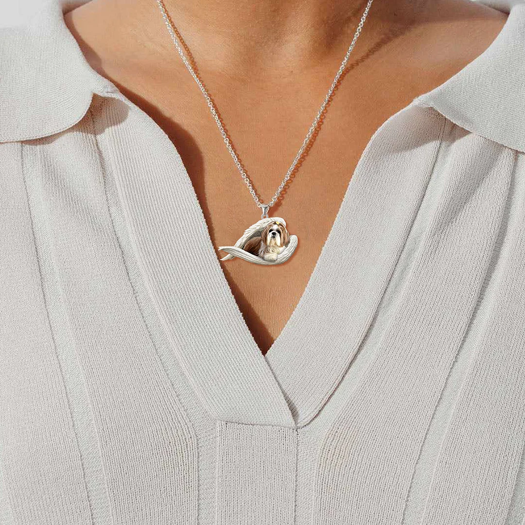 Prawdziwa Miłość | Śpiący Shih tzu Naszyjnik