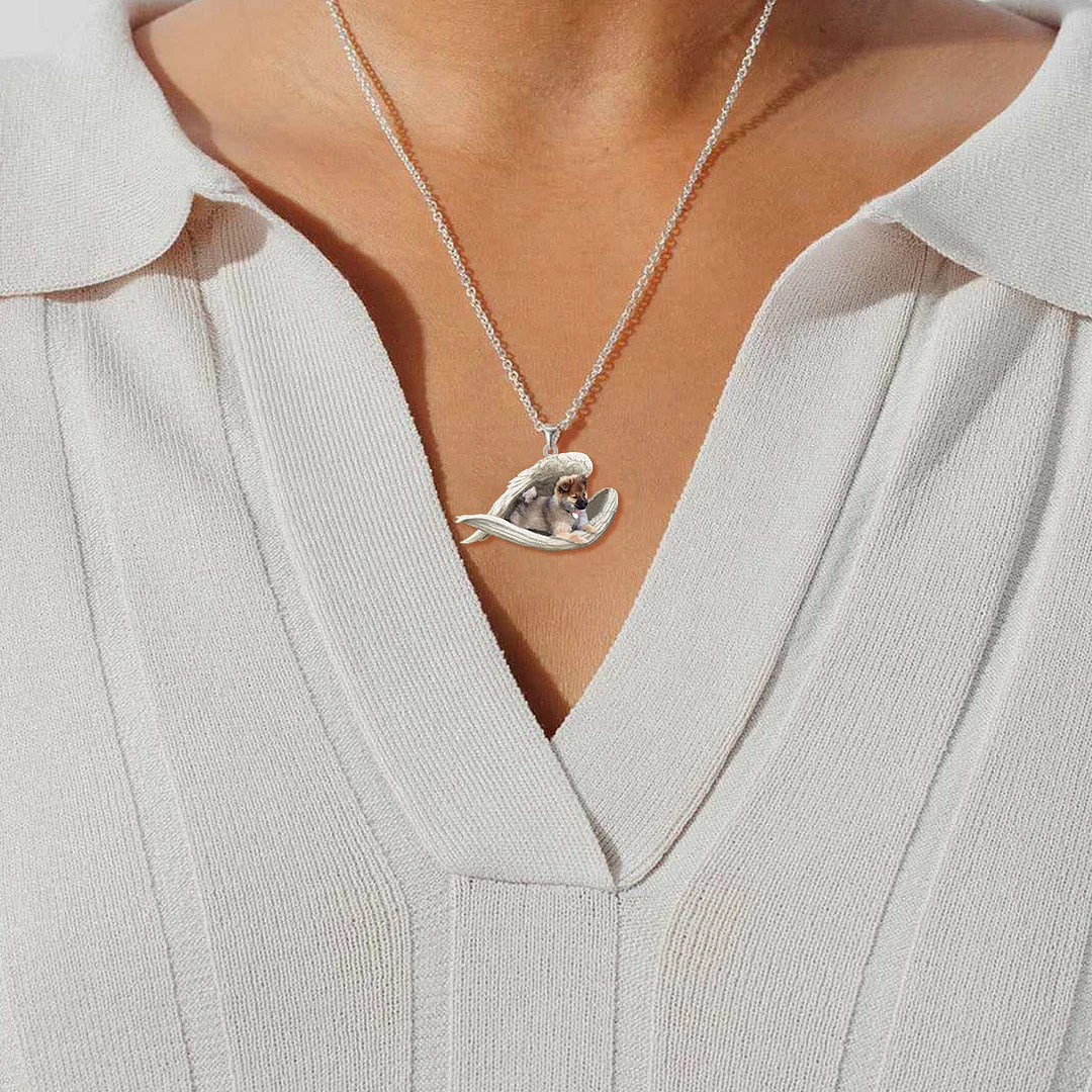 Prawdziwa Miłość | Śpiący Wilk sable pomeranian/Dwergkeeshond Naszyjnik