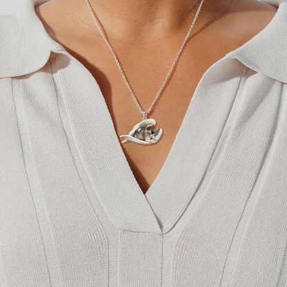 Prawdziwa Miłość | Śpiący Wilk sable pomeranian/Dwergkeeshond Naszyjnik