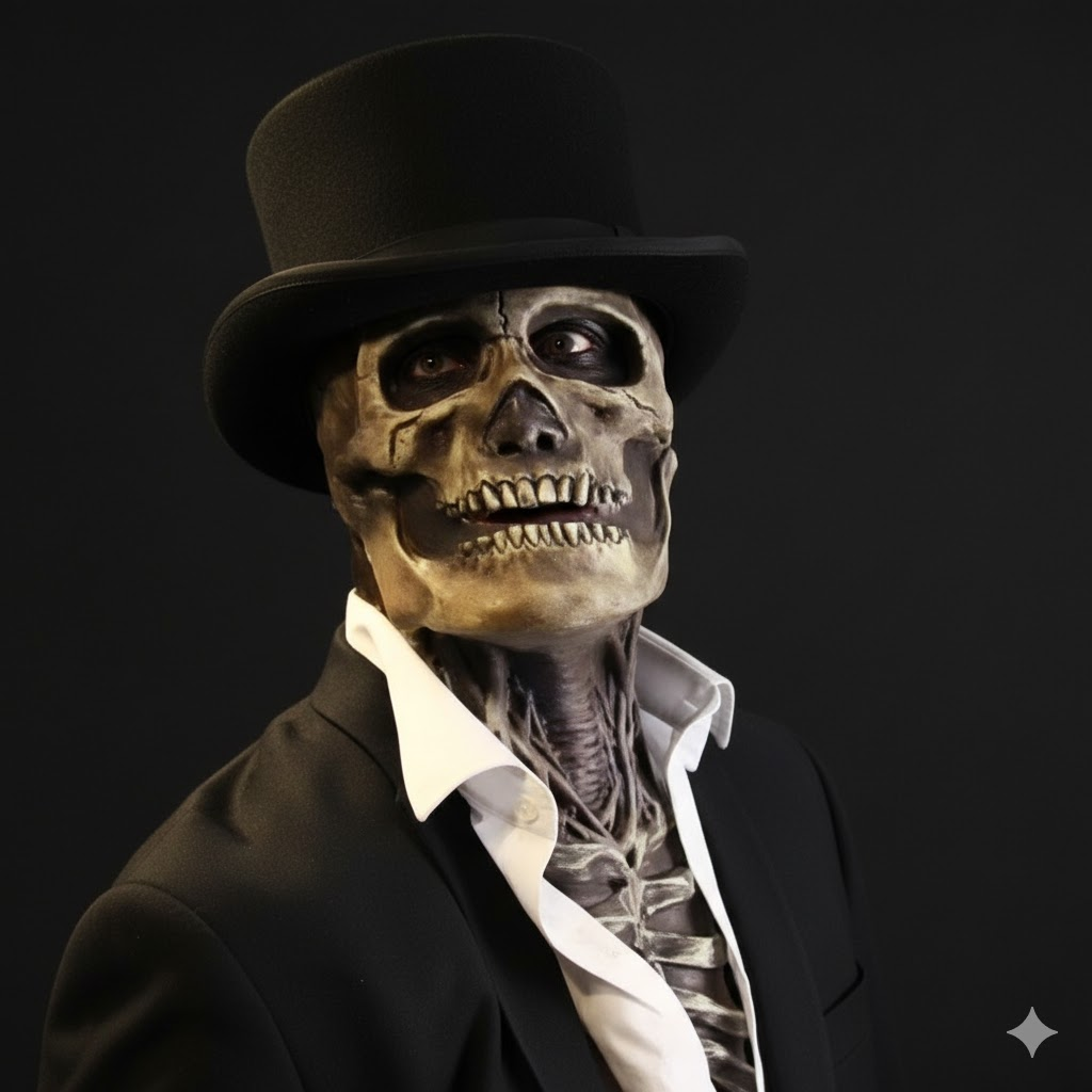 Maska StrasznaGłowa – Realistyczna Maska Szkieletu z Mózgiem dla Dorosłych